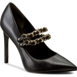 Szpilki PIERRE BALMAIN - SF611 S10 905 Black. Czarne szpilki damskie Pierre Balmain, w paski, ze skóry. W wyprzedaży za 1,019.00 zł.