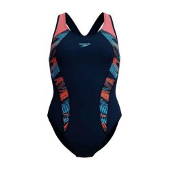 Damski Jednoczęściowy Kostium Kąpielowy Placement Laneback. Niebieskie kostiumy jednoczęściowe damskie Speedo, bez wzorów, sportowe, do pływania. Za 236.99 zł.