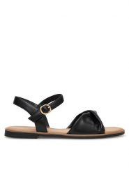 JENNY Sandały CHIKA WS250723-1 Czarny. Czarne sandały damskie Jenny, bez wzorów, z syntetyku, bez obcasa, na płaskiej podeszwie, bez zapięcia. Za 79.99 zł.