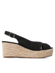Jenny Fairy Espadryle TS5249-01 Czarny. Czarne sandały damskie Jenny Fairy, bez wzorów, z materiału, bez obcasa, bez zapięcia. Za 139.99 zł.