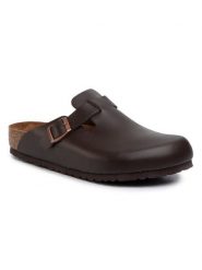 Birkenstock Klapki Boston 60101 Brązowy. Brązowe klapki męskie Birkenstock, ze skóry. Za 499.99 zł.