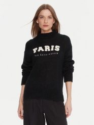 Kontatto Sweter 3M0915C Czarny Regular Fit. Czarne swetry damskie Kontatto, m, bez wzorów, z syntetyku, bez kołnierzyka, bez ramiączek, bez kaptura. Za 409.99 zł.
