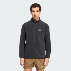 Bluza polarowa z suwakiem na całej długości Terrex Multi Essentials. Brązowe bluzy męskie Adidas, xl, bez wzorów, z materiału, bez kaptura. Za 219.00 zł.