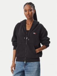 Tommy Jeans Bluza Badge DW0DW23529 Czarny Regular Fit. Czarne bluzy damskie Tommy Jeans, l, bez wzorów, z bawełny, bez kaptura. Za 381.99 zł.