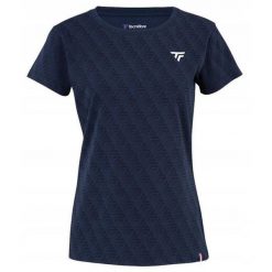Koszulka tenisowa damska Tecnifibre Graphic Stretch. Niebieskie t-shirty damskie TECNIFIBRE, bez wzorów, sportowe, bez kołnierzyka. Za 169.00 zł.