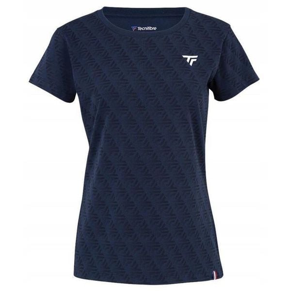 Koszulka tenisowa damska Tecnifibre Graphic Stretch. Niebieskie t-shirty damskie TECNIFIBRE, bez wzorów, sportowe, bez kołnierzyka. Za 169.00 zł.