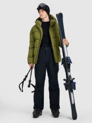 4F Spodnie narciarskie membrana 5000 męskie - czarne L. Czarne spodnie snowboardowe męskie 4f, l, bez wzorów, z materiału, narciarskie. Za 299.99 zł.