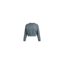 Bluza Damska Under Armour Sportowa Krótka UA Rival Fleece Piped Crew. Niebieskie bluzy damskie Under Armour, bez wzorów, bez kaptura. Za 249.99 zł.