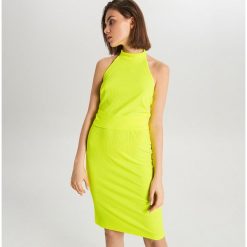 Neonowa spódnica midi - Żółty. Spódnice damskie Cropp. Za 49.99 zł.