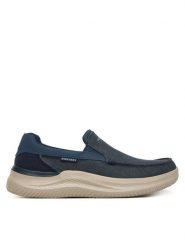 Skechers Półbuty Relaxed Fit: Hasting - Fielden 205066/NVY Granatowy. Niebieskie półbuty na co dzień męskie Skechers, z materiału, bez zapięcia. Za 289.99 zł.