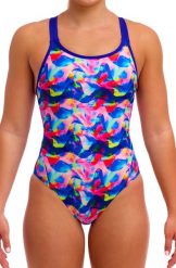 Strój kąpielowy Funkita Wet Wave - Eclipse. Niebieskie kostiumy jednoczęściowe damskie FUNKITA, l, bez wzorów, z elastanu, sportowe, na fitness i siłownię. Za 289.00 zł.