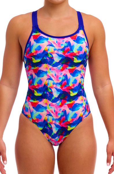 Strój kąpielowy Funkita Wet Wave - Eclipse. Niebieskie kostiumy jednoczęściowe damskie FUNKITA, l, bez wzorów, z elastanu, sportowe, na fitness i siłownię. Za 289.00 zł.