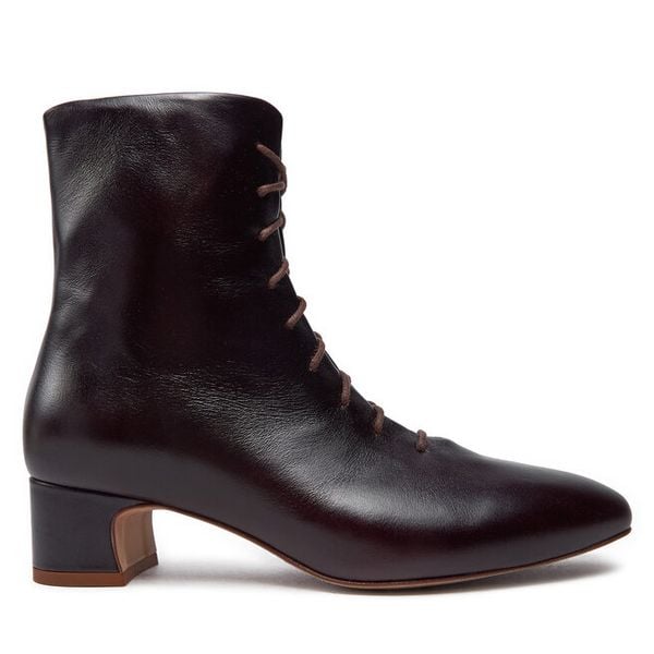 Trzewiki Balagan. Czerwone botki damskie BALAGAN, bez obcasa, na słupku, bez zapięcia. Za 799.99 zł.