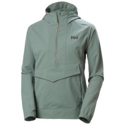 Kurtka przeciwdeszczowa damska Helly Hansen Vista Hike. Zielone kurtki sportowe damskie Helly Hansen, bez wzorów, bez kaptura, trekkingowe. Za 553.50 zł.