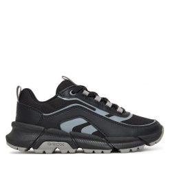 Sneakersy Geox. Czarne trampki i tenisówki chłopięce Geox, bez wzorów, bez zapięcia. Za 219.99 zł.