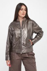 Kurtka skórzana damska PESERICO. Kurtki damskie Peserico, bez wzorów, bez kaptura. Za 9,599.00 zł.