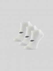 4F Skarpetki stopki (3-pack) damskie - białe 39-42. Białe skarpety damskie 4f, bez wzorów, z bawełny. Za 49.99 zł.