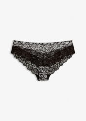 Figi hipster ze wzorem skóry wężowej. Czarne figi damskie bonprix, bez wzorów, ze skóry. Za 37.99 zł.