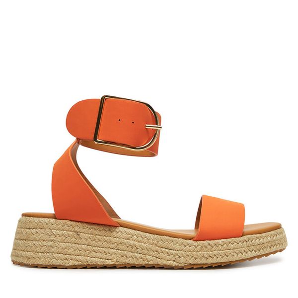 Espadryle DeeZee. Brązowe sandały damskie DeeZee, bez wzorów, bez obcasa, bez zapięcia. Za 97.99 zł.