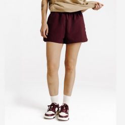 Spodenki damskie Elementals. Fioletowe szorty damskie Decathlon, na lato, xl, bez wzorów, z dresówki. Za 79.99 zł.