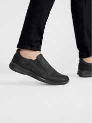 ECCO Półbuty Irving 51174402001 Czarny. Czarne półbuty na co dzień męskie ecco, z nubiku, bez zapięcia. Za 579.99 zł.