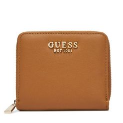 Portfel Guess. Brązowe portfele damskie Guess, z aplikacjami. Za 199.99 zł.
