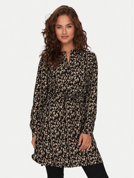 ONLY Sukienka codzienna Cory 15200543 Brązowy Regular Fit. Brązowe sukienki damskie Only, na co dzień, l, bez wzorów, z syntetyku, bez kołnierzyka, bez ramiączek, proste. Za 79.99 zł.