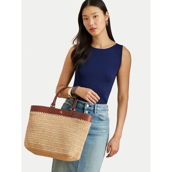Torebka LAUREN RALPH LAUREN. Brązowe torebki do ręki damskie Lauren Ralph Lauren, bez wzorów, bez dodatków. Za 1,205.99 zł.