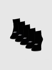 4F Skarpetki casual za kostkę (5-pack) męskie - czarne 39-42. Czarne skarpety męskie 4f, bez wzorów, z bawełny. Za 59.99 zł.
