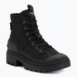Trapery damskie Pepe Jeans Hale City. Czarne śniegowce i trapery damskie Pepe Jeans, z jeansu, przed kolano. Za 379.99 zł.