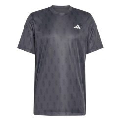 KOSZULKA CLUB TENNIS CLIMACOOL GRAPHIC. Czarne koszulki sportowe męskie Adidas, s, bez wzorów, z materiału, bez kołnierzyka, bez ramiączek, na fitness i siłownię, climacool (adidas). Za 179.00 zł.