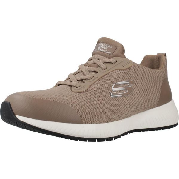 Buty SKECHERS SQUAD Brązowy. Brązowe obuwie sportowe damskie Skechers, bez wzorów, z syntetyku, trekkingowe, Skechers Sport. Za 275.99 zł.