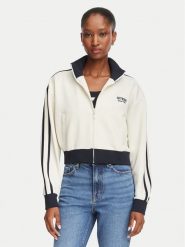 Guess Bluza V6YQ07 K4287 Kremowy Regular Fit. Białe bluzy damskie Guess, l, z aplikacjami, z syntetyku, bez kaptura. Za 434.99 zł.