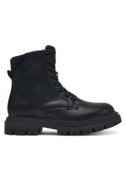 Calvin Klein Trapery Lace Up Bootie V3A5-83120-1464 D Czarny. Czarne buty zimowe dziewczęce Calvin Klein, bez wzorów, ze skóry, bez zapięcia. Za 469.99 zł.