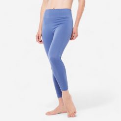 Legginsy do jogi damskie Kimjaly 7/8. Niebieskie legginsy damskie KIMJALY, xs, bez wzorów, z elastanu, z podwyższonym stanem, na jogę i pilates. W wyprzedaży za 99.99 zł.