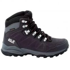 Buty trekkingowe damskie Jack Wolfskin Refugio Texapore Mid. Czarne obuwie sportowe damskie Jack Wolfskin, bez wzorów, z materiału, trekkingowe. Za 399.99 zł.
