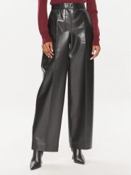 Calvin Klein Spodnie skórzane K20K207083 Czarny Straight Leg. Czarne spodnie materiałowe damskie Calvin Klein, bez wzorów, z syntetyku. Za 899.99 zł.
