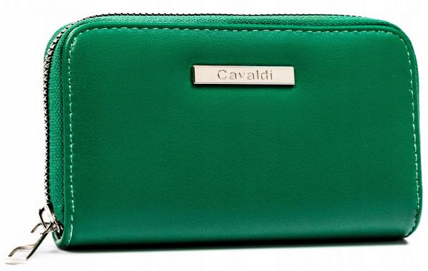 Portfel damski 4U Cavaldi ABT-04-BL zielony. Zielone portfele damskie 4U Cavaldi, bez wzorów, ze skóry ekologicznej. Za 17.99 zł.
