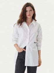 Karl Lagerfeld Jeans Koszula A3W11010 Biały Regular Fit. Białe bluzki damskie Karl Lagerfeld Jeans, xl, bez wzorów, z bawełny, bez kołnierzyka, bez ramiączek. Za 569.99 zł.