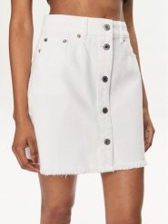 MICHAEL Michael Kors Spódnica jeansowa MS470CO80V Biały Slim Fit. Białe spódnice damskie MICHAEL Michael Kors, bez wzorów, z bawełny. Za 849.99 zł.