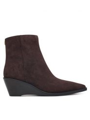 MICHAEL Michael Kors Botki Austin Wedge Bootie 40F6AUME5S Brązowy. Brązowe botki damskie MICHAEL Michael Kors, ze skóry, bez obcasa, na koturnie, bez zapięcia. Za 1,019.00 zł.