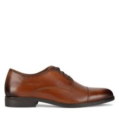 Półbuty Lasocki. Brązowe eleganckie półbuty Lasocki, wizytowe, bez zapięcia. Za 229.99 zł.