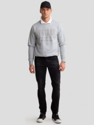 Bluza męska z nadrukiem szara Ecodort 902. Szare bluzy męskie Big Star, l, bez wzorów, z bawełny, bez kaptura. Za 199.99 zł.