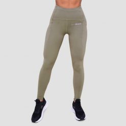 Legginsy damskie do biegania vetiver Pulse. Zielone legginsy damskie GYMBEAM, s, bez wzorów, z elastanu, do biegania. Za 115.90 zł.