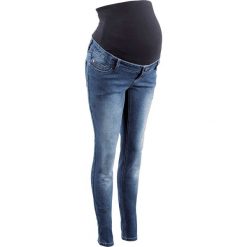 Dżinsy ciążowe SKINNY bonprix niebieski "stone". Jeansy damskie marki DOMYOS. Za 109.99 zł.
