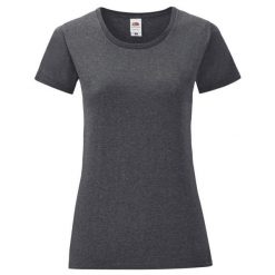 T-shirt Damski Iconic 150. Szare koszulki sportowe damskie Fruit of the Loom, xl, bez wzorów, bez kołnierzyka, bez ramiączek, trekkingowe. Za 28.99 zł.