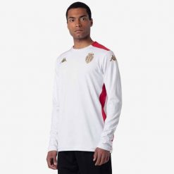 Bluza AS Monaco Aldren Pro 8 2024/25. Białe bluzy męskie Kappa, l, bez wzorów, z elastanu, bez kaptura. Za 191.70 zł.