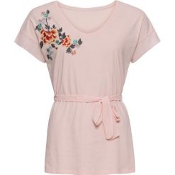 Tunika shirtowa bonprix dymny różowy. Czerwone tuniki damskie bonprix, z haftami. Za 37.99 zł.