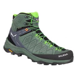 Buty trekkingowe męskie Salewa MS Alp 2 Mid Gtx. Zielone trekkingi męskie Salewa, za kostkę, trekkingowe. Za 1,114.00 zł.