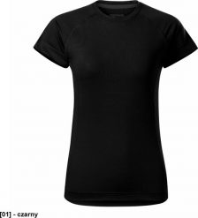 MALFINI Destiny 176 - ADLER - Koszulka damska, 160 g/m, 5% elastan, 95% micro poliester - czarny L. Czarne t-shirty damskie Malfini, l, bez wzorów, z elastanu, bez kołnierzyka. Za 37.75 zł.